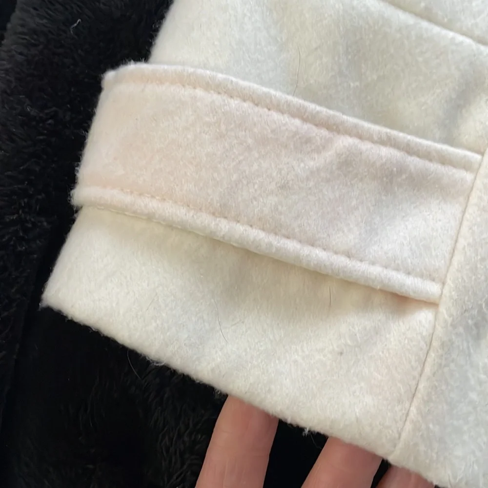 *Sold* Calvin Klein White Pea Coat - Picture 7 of 9
